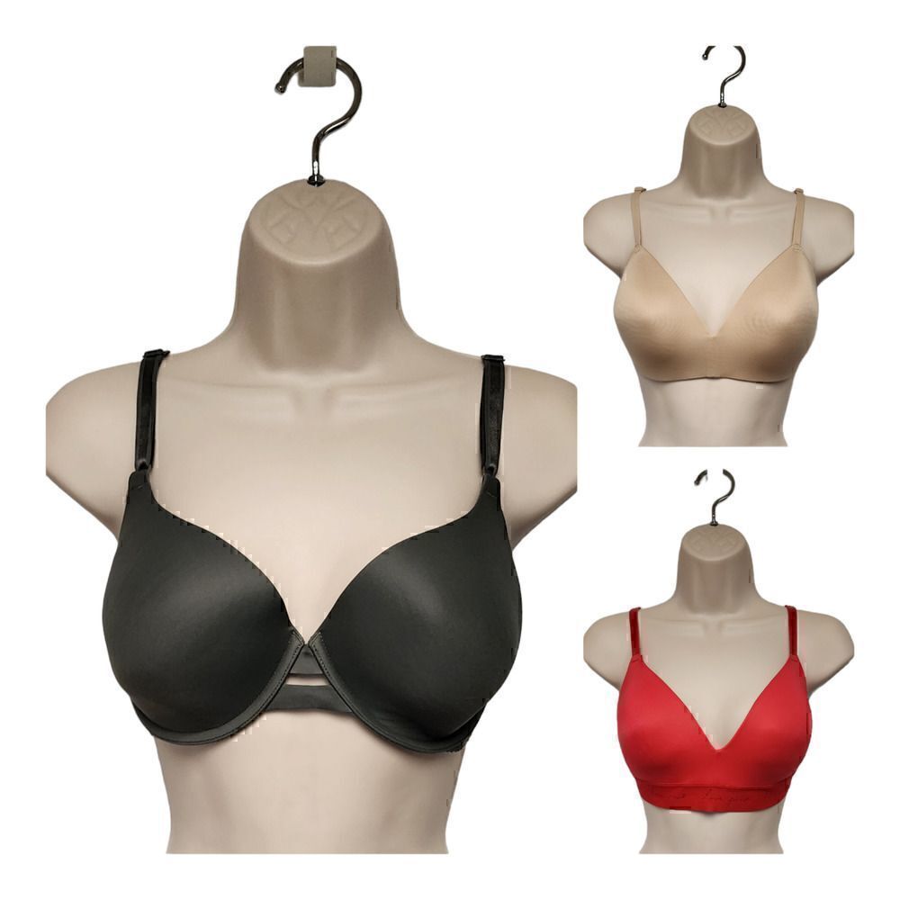 Victoria's Secret Warner's MainStays Wireless Bras 34B White Black